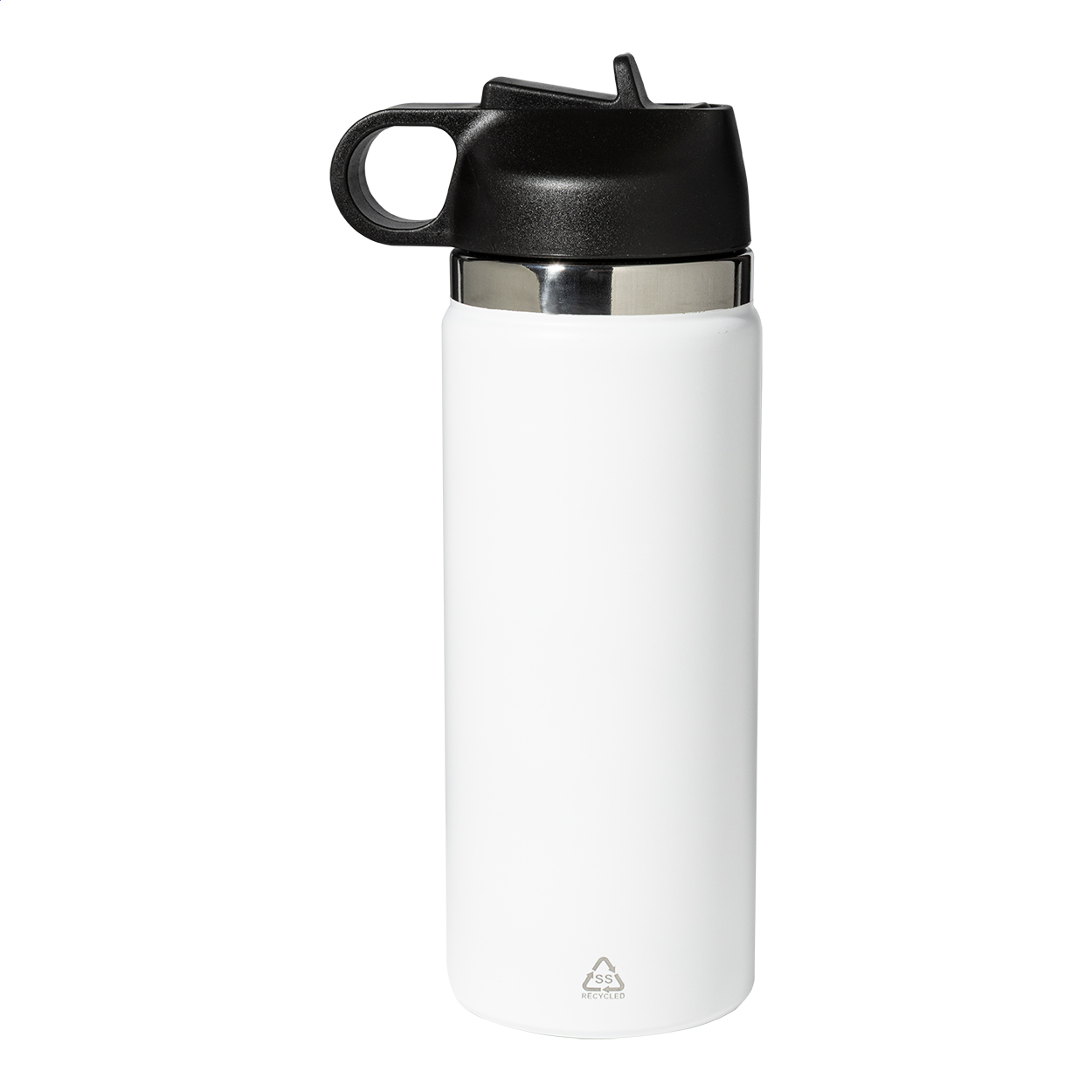 Dablam insulated bottle in recycled steel with straw lid, 500 ml, with your logo