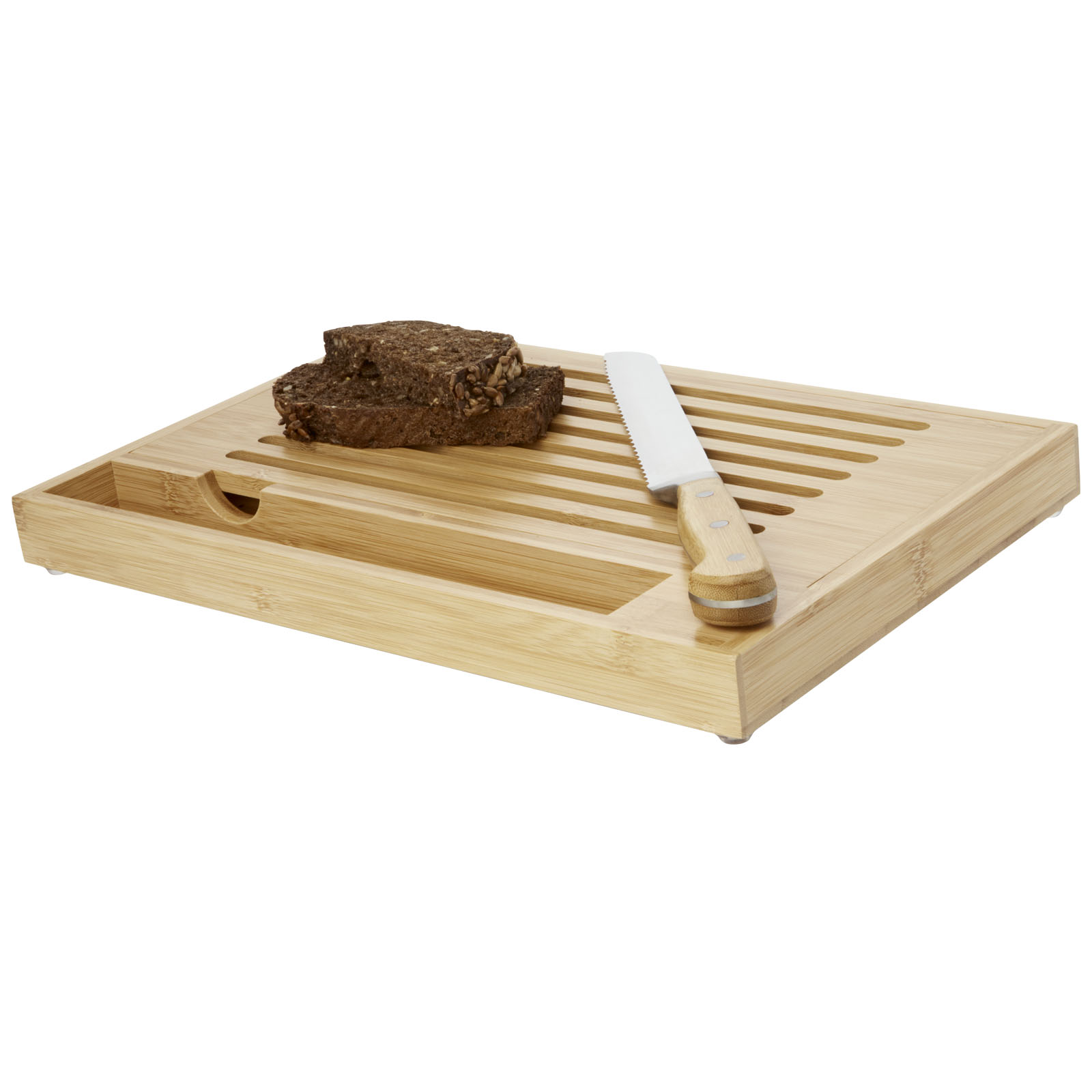 Sustainable Bamboo Cutting Board with Bread Knife - Barry