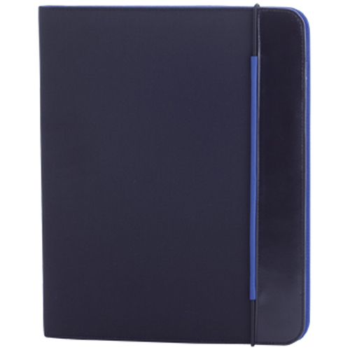 A two-toned folder made from microfiber with an elastic strap for secure closure - Yantlet Marshes