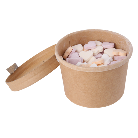 Natural Kraft Cardboard Candy Box with DutchDex Hearts - St Ives