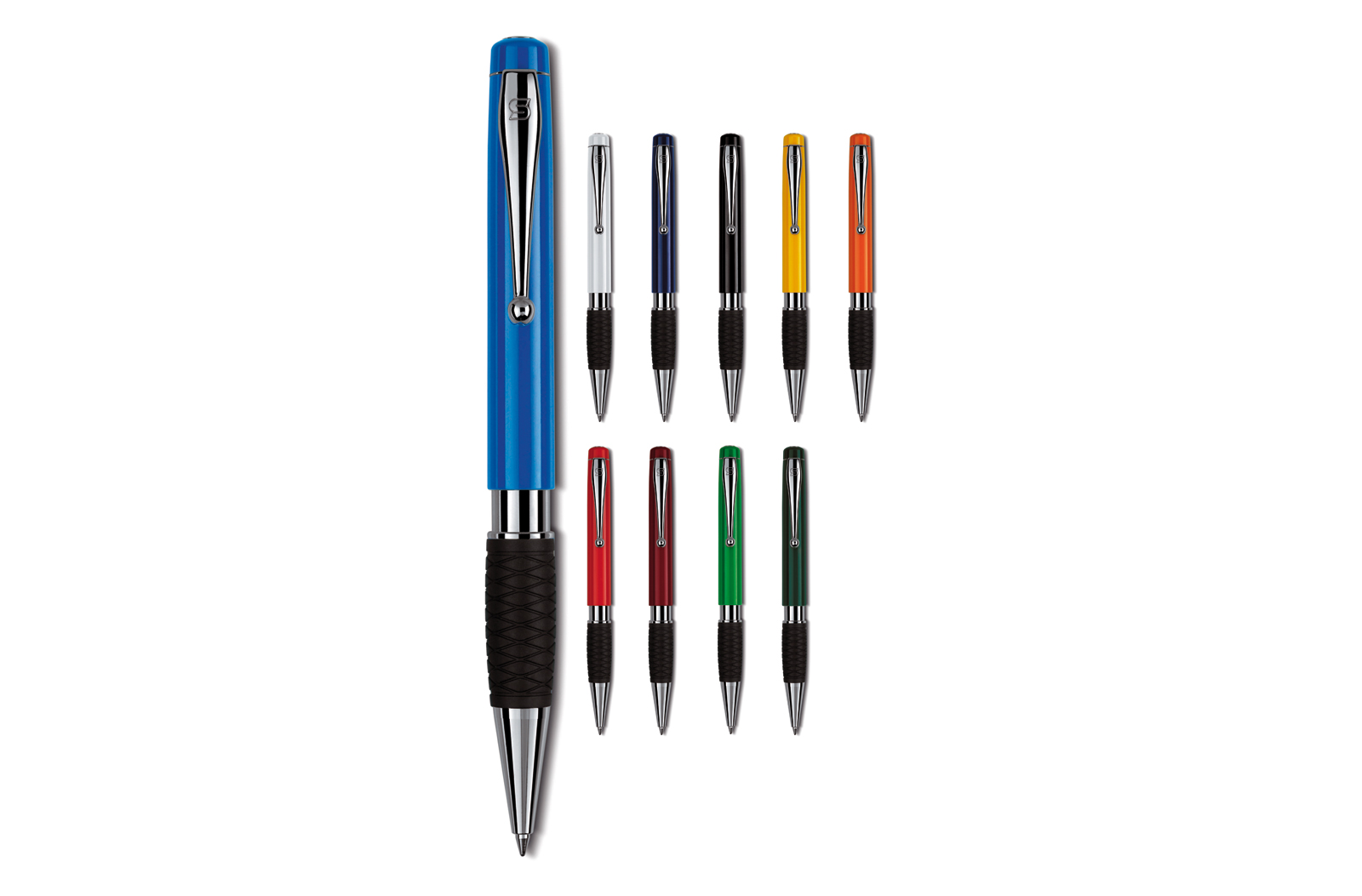 Tethys Grip Chrome Ballpoint Pen - Eastington - Mansfield