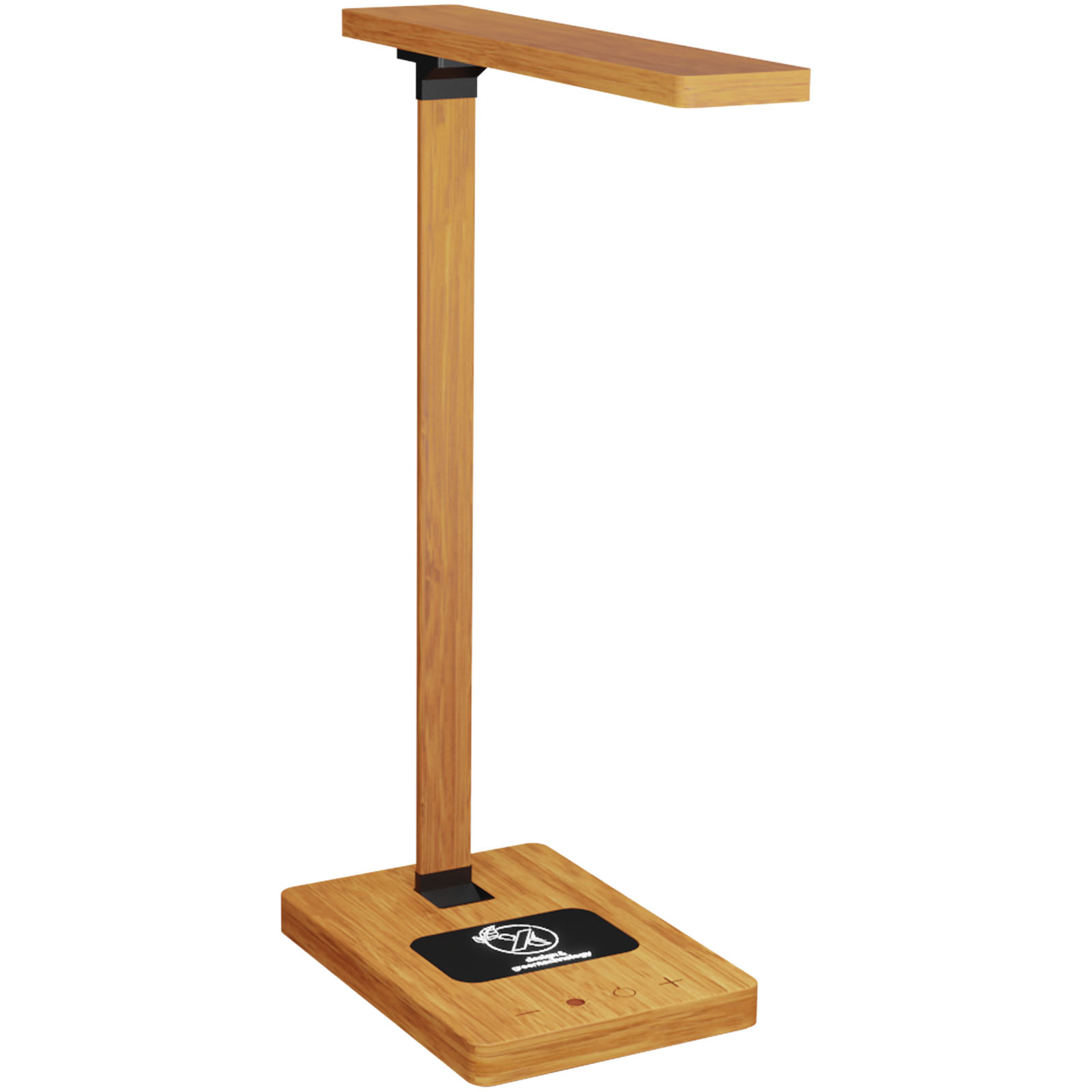 Birch Wood Desk Lamp with Induction Charging Base and Adjustable Light - Rosehearty