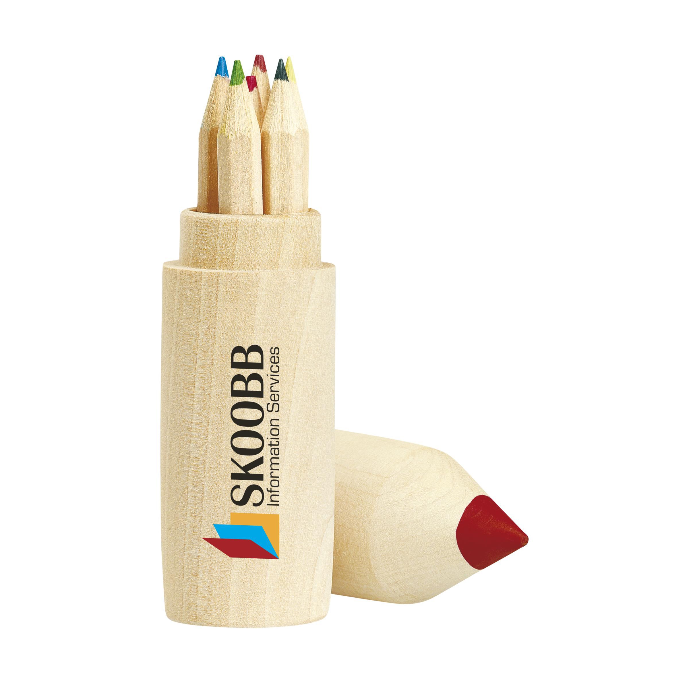 Coloured Pencils without Paint in a Wooden Tube - High Wycombe