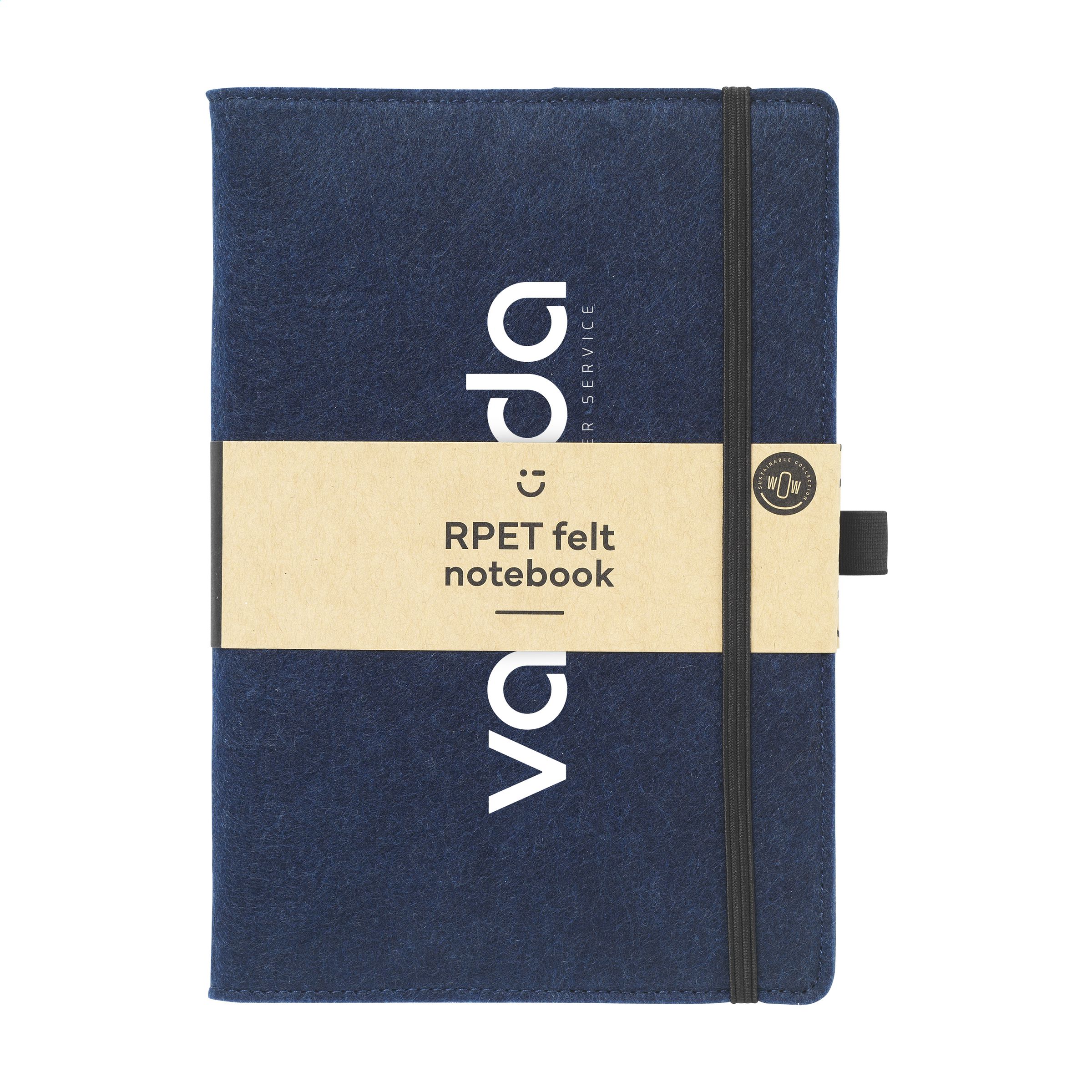 Durable A5 Notebook with Removable RPET Felt Cover - Widnes