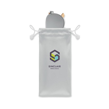 Sunglasses with Mirrored Lenses and Bamboo Arms - Heston