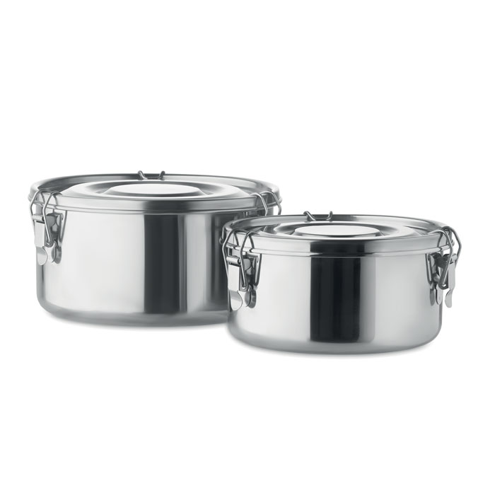 Stainless steel lunch box set with secure buckle - Bellingham - Holbury