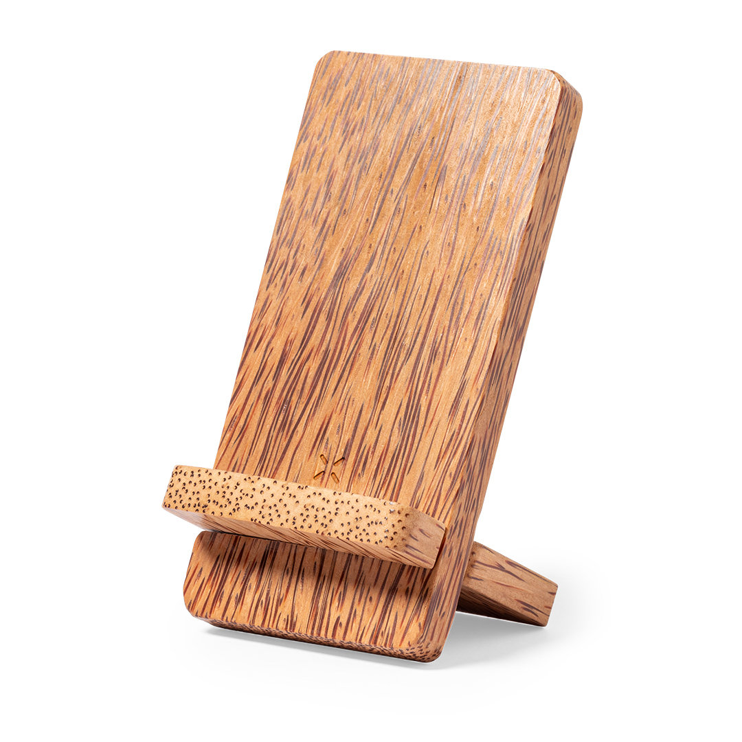 Sustainable Coconut Wireless Charger with Holder Function - Overton