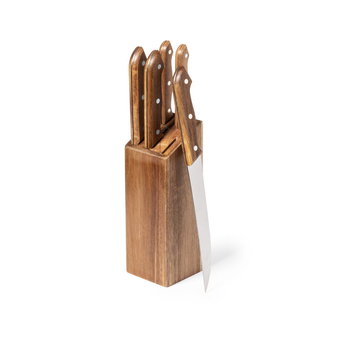 Sturdy Acacia Knife Set - Sheringham - Denby Dale