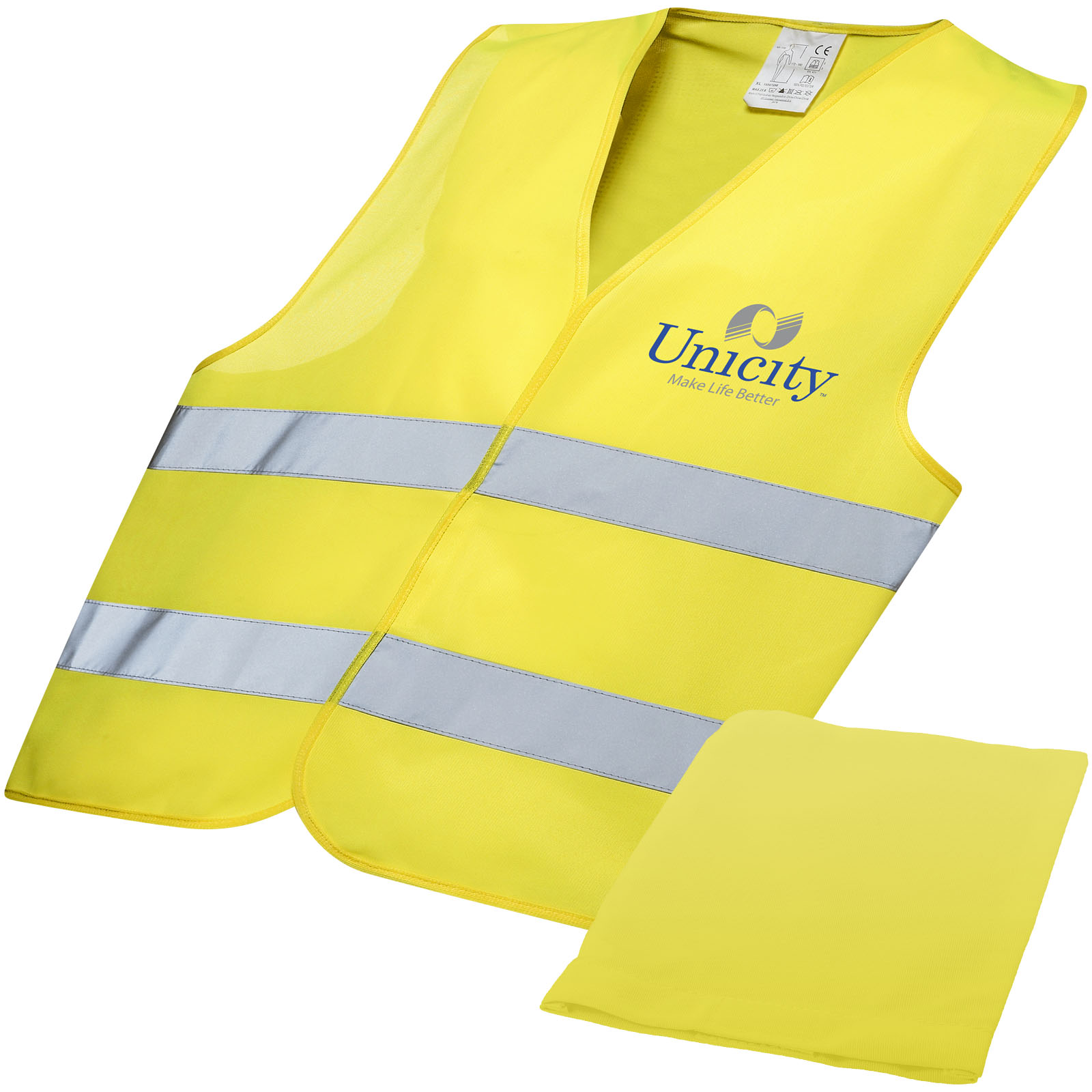 RFX™ Watch-out XL professional safety vest in pouch - Ollerton