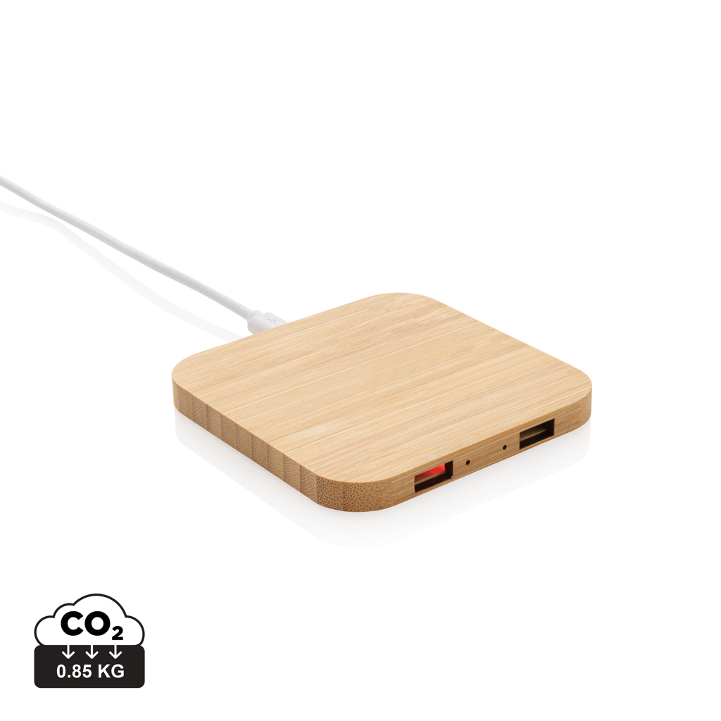 Fast 10W Wireless Charger with Bamboo Finish - Checkendon - Ballater