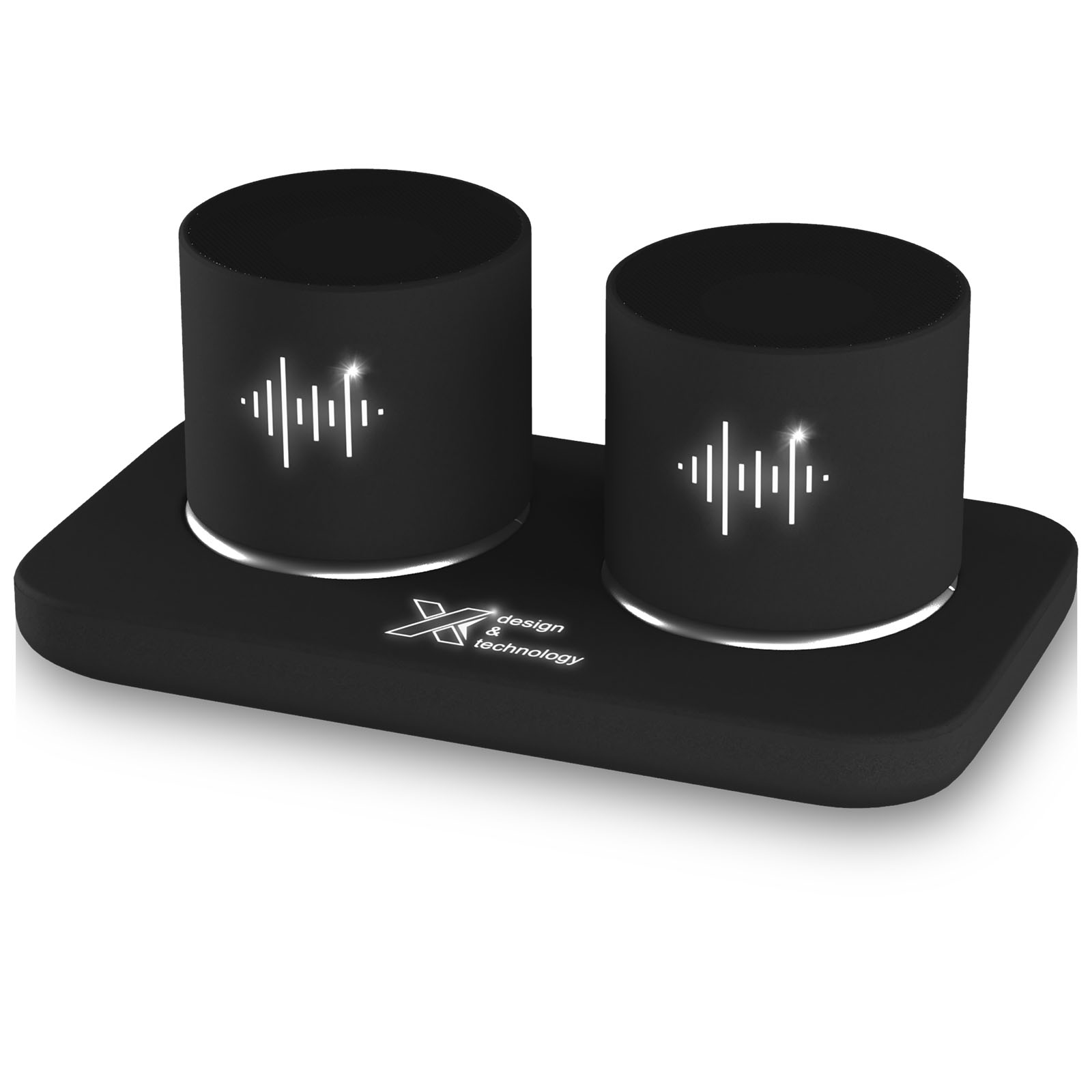 Portable Dual Conference Speaker with Light-Up Logo - Olney