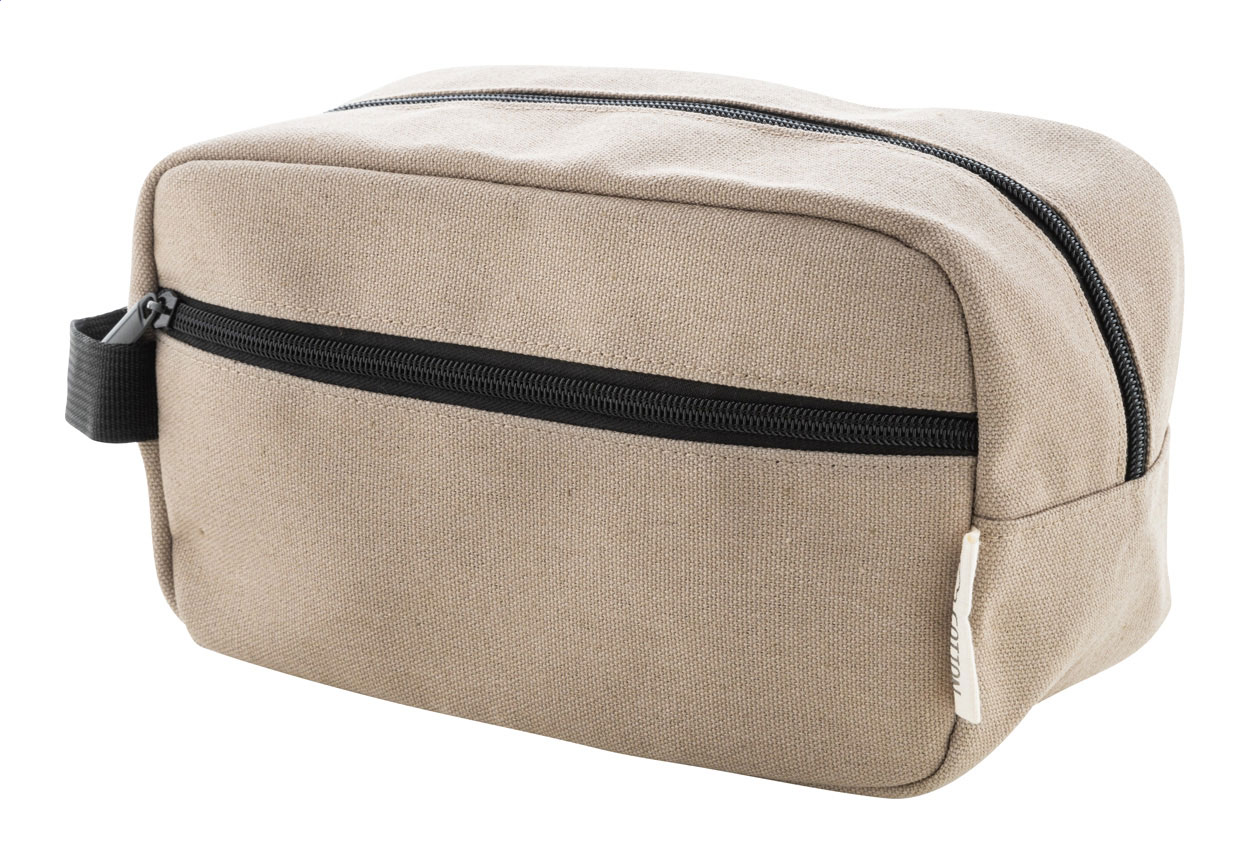Eco-Chic Dual-Compartment Beauty Bag - Bognor Regis printed with logo