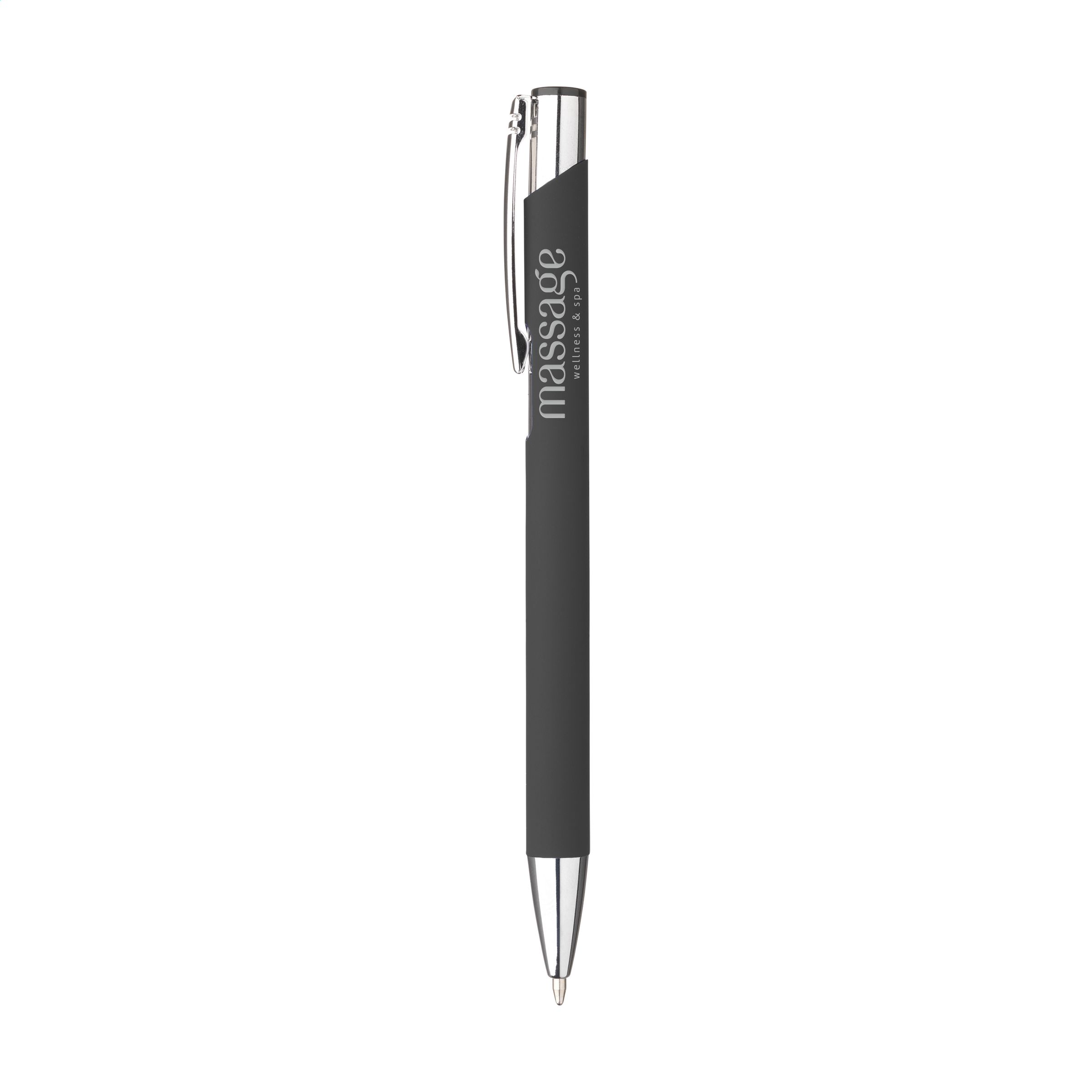Gummierter Kugelschreiber aus Aluminium - Itter