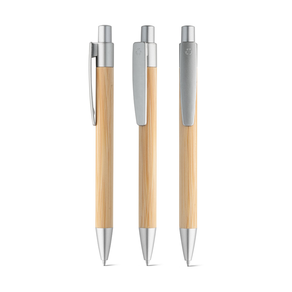Bambus Kugelschreiber mit Clip - Großlobming