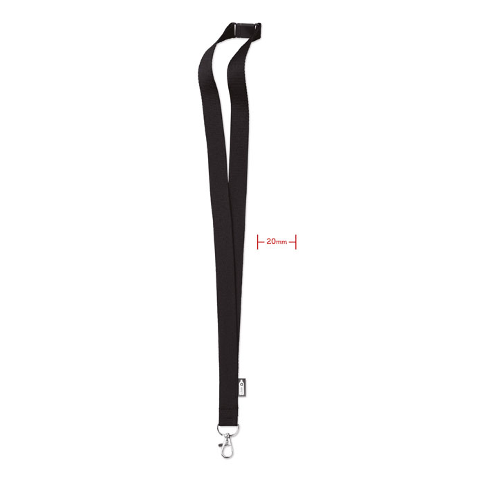 Lanyard made of RPET (Recycled Polyethylene Terephthalate) featuring a metal hook and a safety breakaway feature - Bishop Auckland