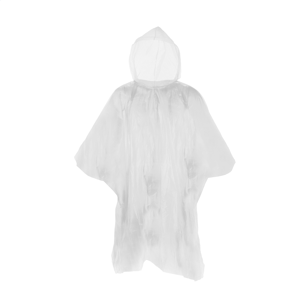 Stormy transparenter Regenponcho im Zip-Beutel mit Logo, 102 x 127 cm