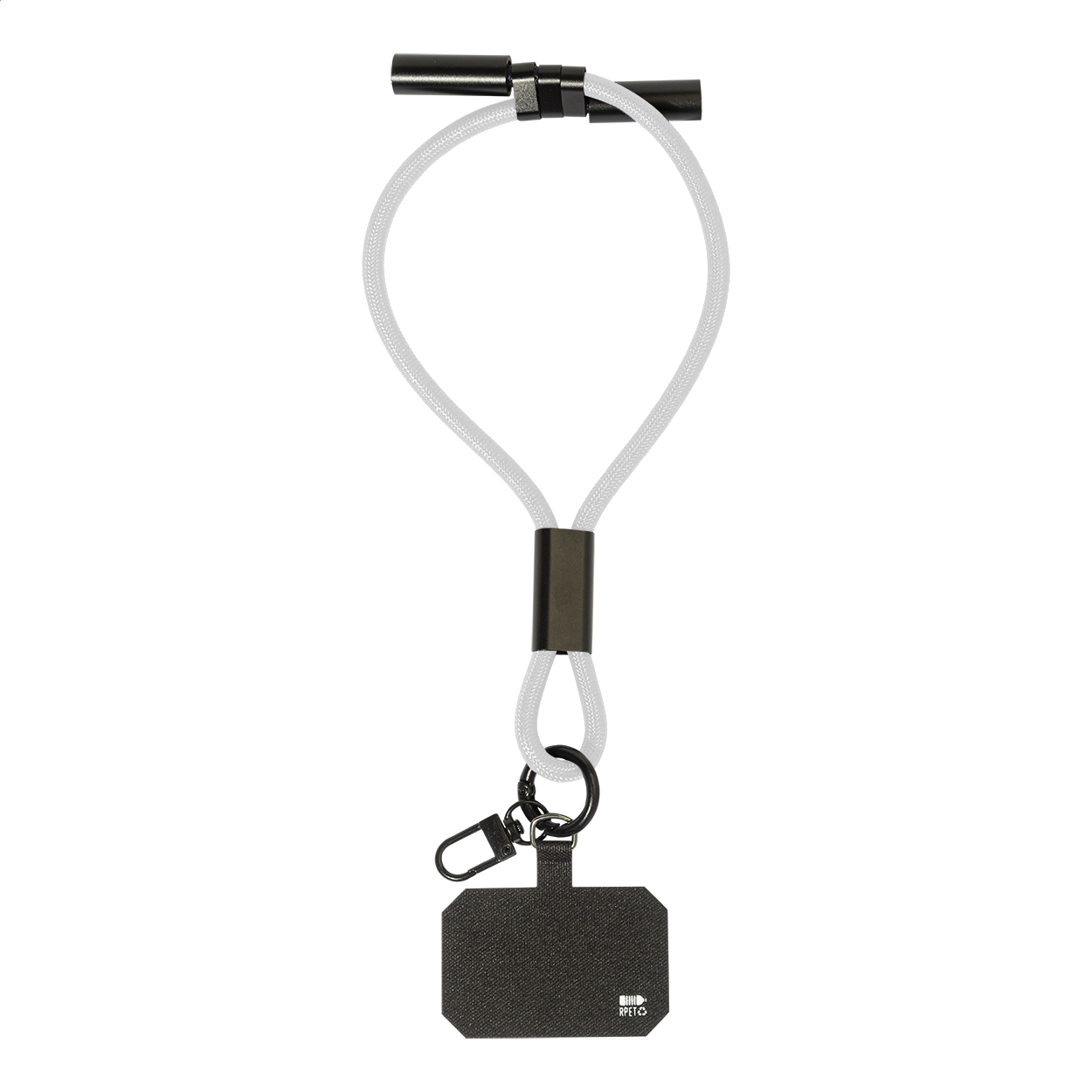 CuffCharge 60W RPET mobile wristband with USB-C cable and logo printed with logo