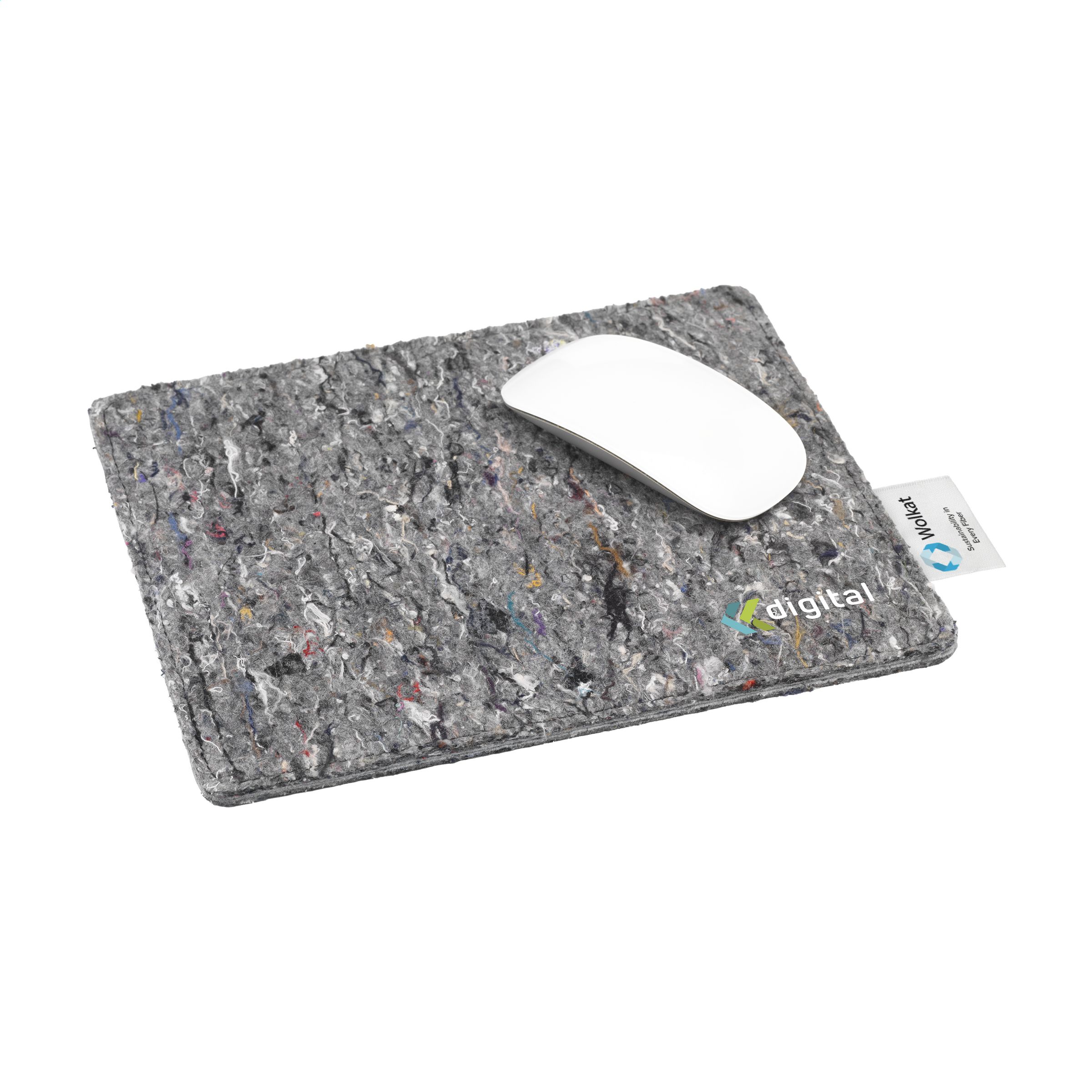 Mouse pad de fieltro de textil reciclado sostenible - East Budleigh