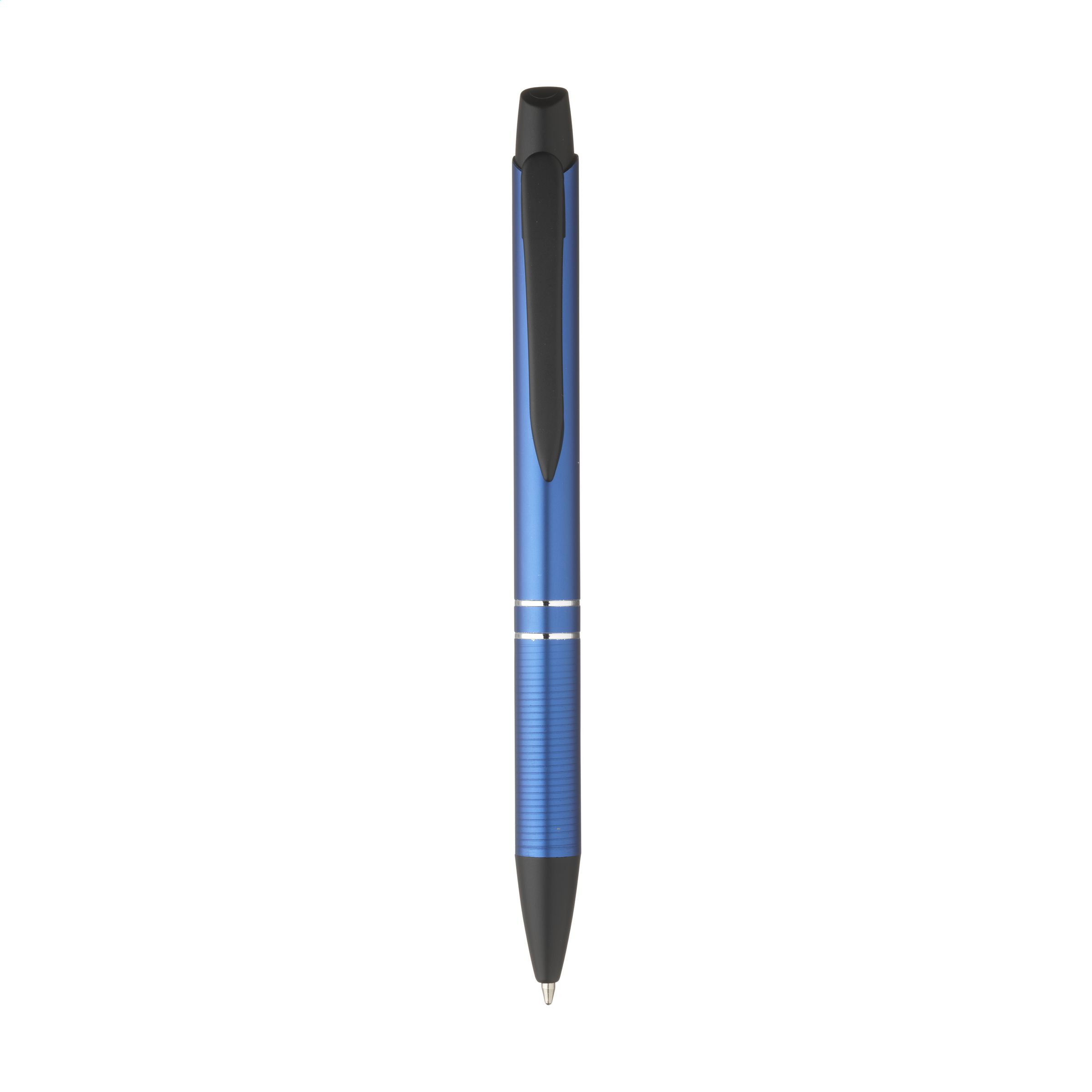 Blaue metallische Kugelschreiber - Flattach
