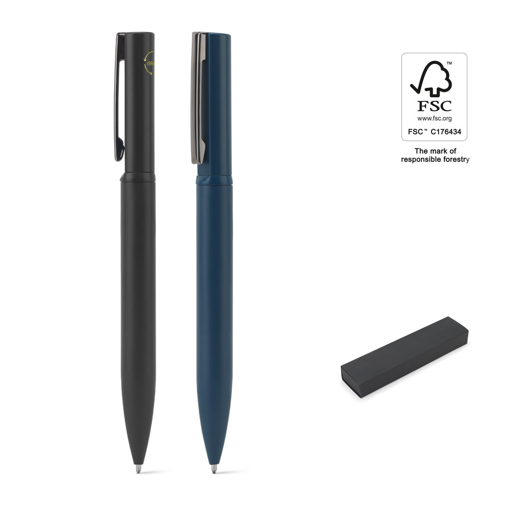 EcoElegance Metal Ballpoint - Warwickshire printed with logo
