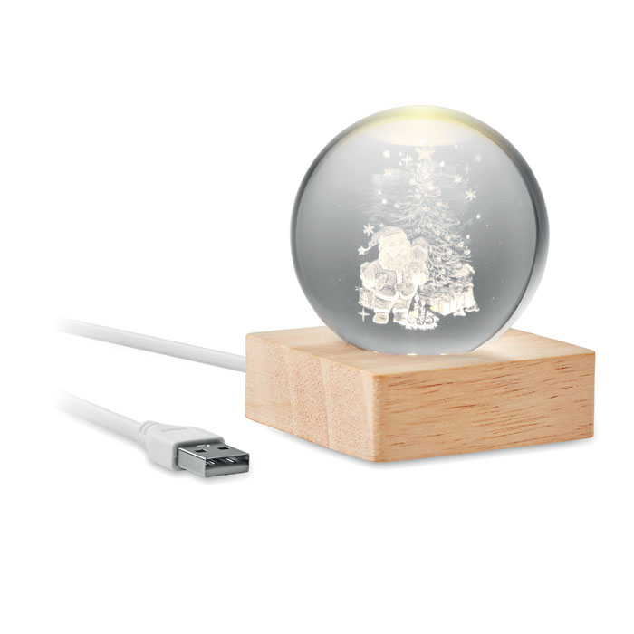 Luminous Christmas Sphere - Fritham printed with logo