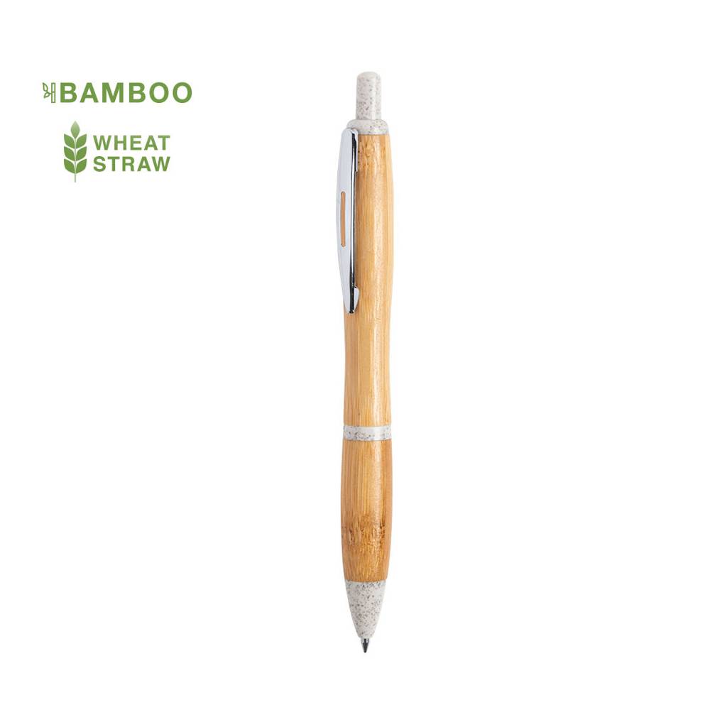 Kugelschreiber bedrucken ökologisch Bambus und Weizenstroh - Mura