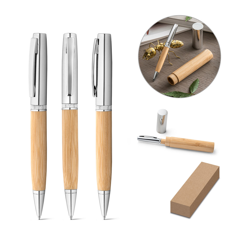 Maplehurst Bamboo Twist Ballpoint Pens Set - Woodbridge