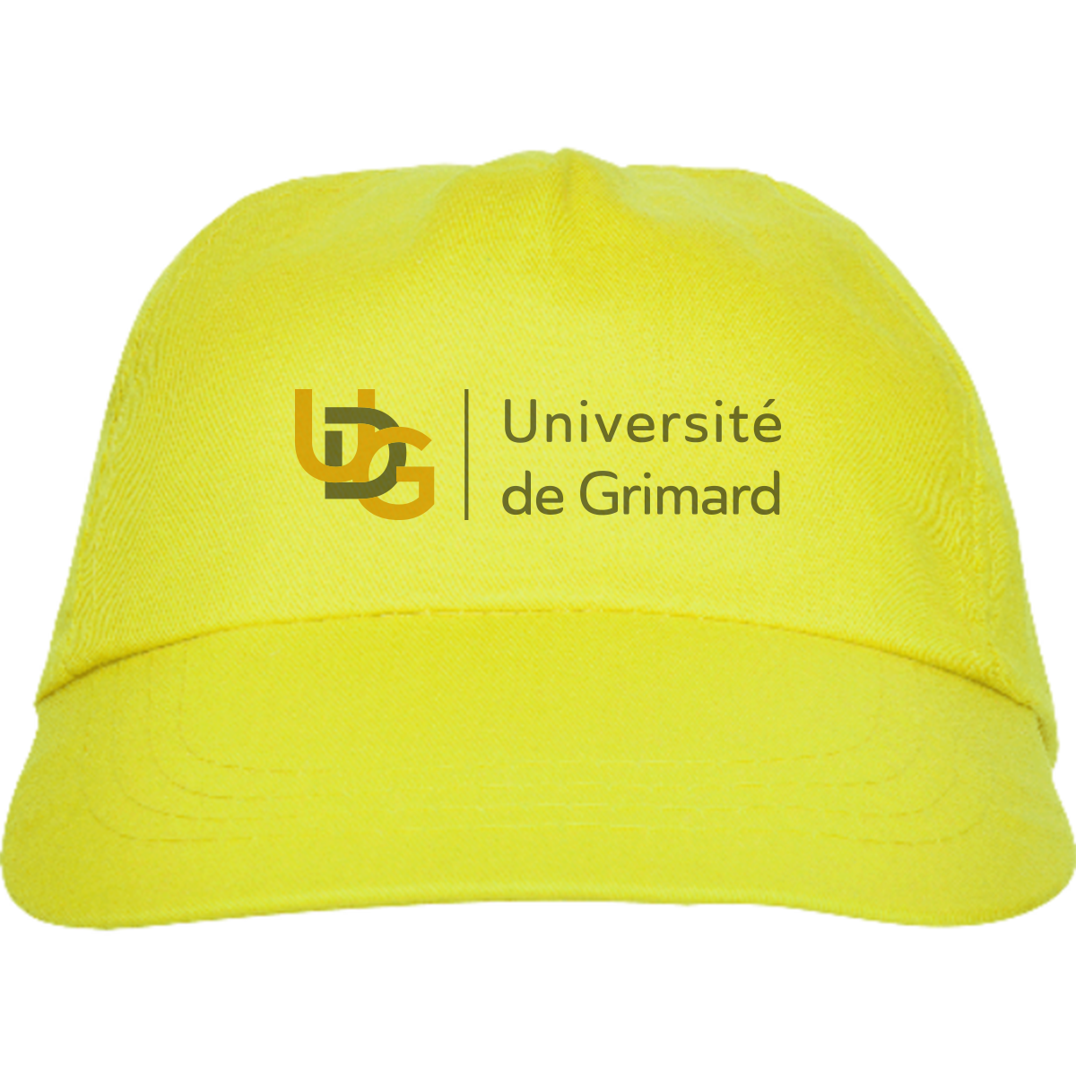 A basic baseball cap made of cotton with five panels and a Velcro strap for adjustment - Hampton