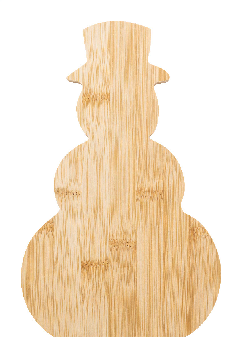 Schneemann Bambusbrett - Tharandt bedrucken mit Logo