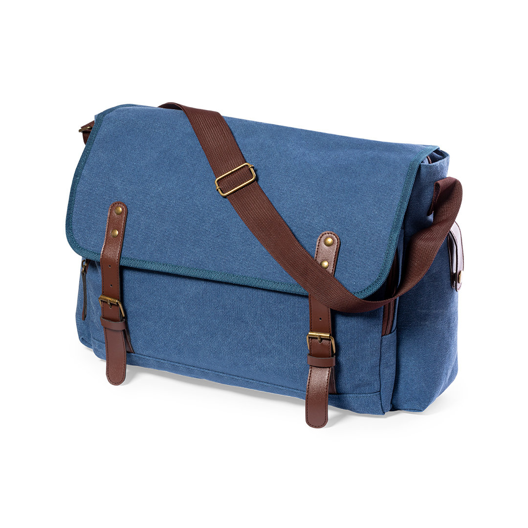 Canvas Shoulder Bag with PU Leather Straps - Leighterton