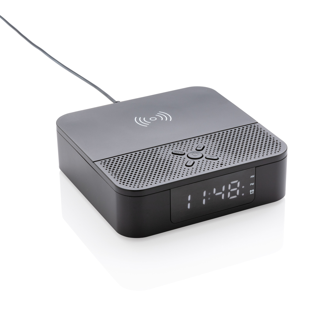 Wireless Speaker with Wireless Charging Pad and Alarm Clock - Stiffkey - Largs