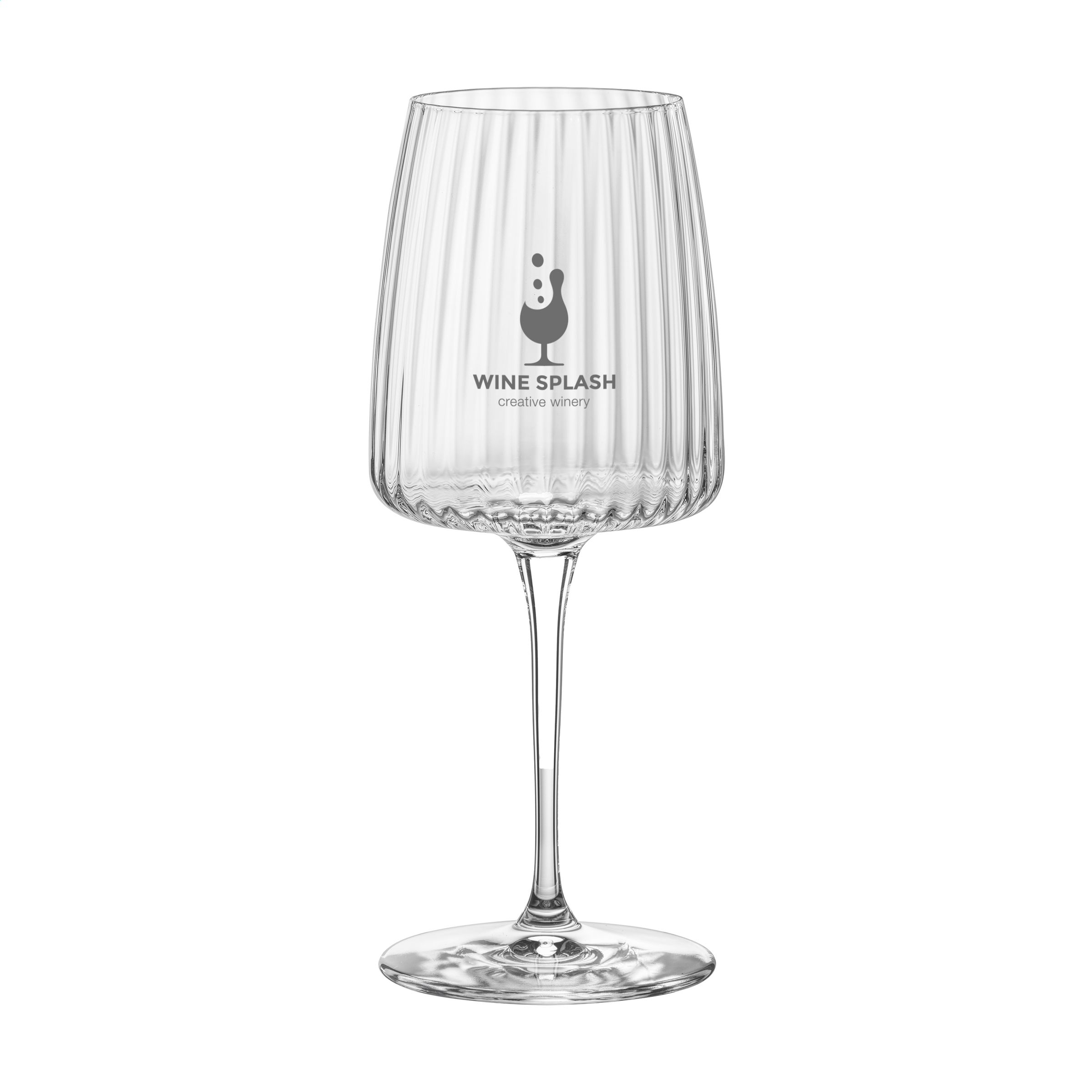 Elegance Ribbed Wine Glass - Merthyr Tydfil