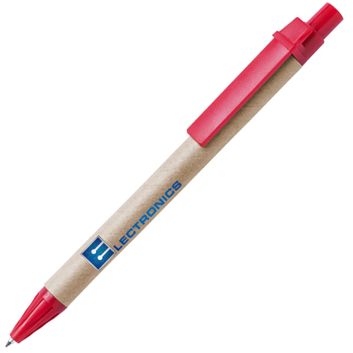 Bright Colored Recycled Cardboard Push-Up Ballpoint Pen - Walkerburn