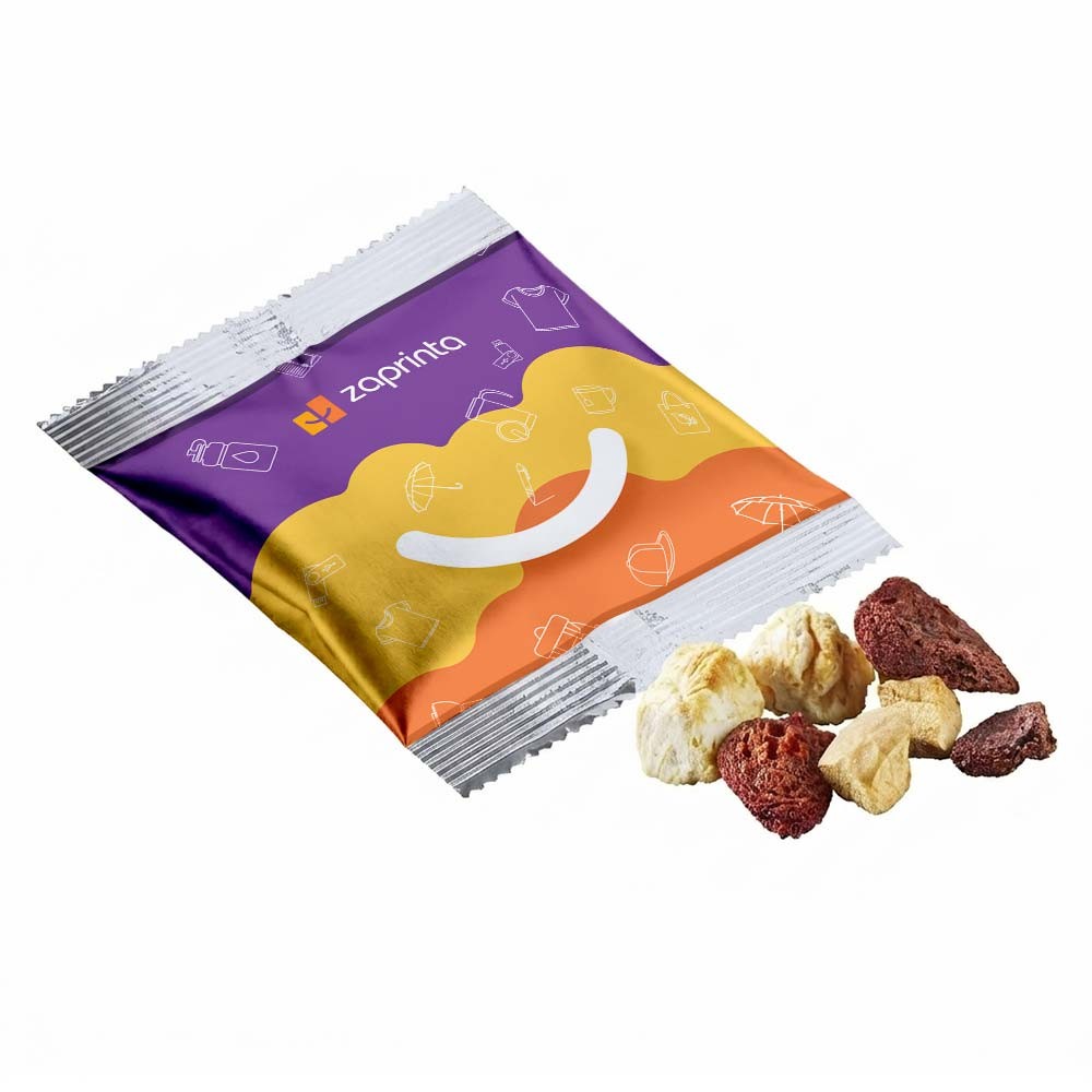 Foil coated with aluminum that is completely imprinted with a variety of dried crispy fruits - Holme-on-Spalding-Moor - St Austell