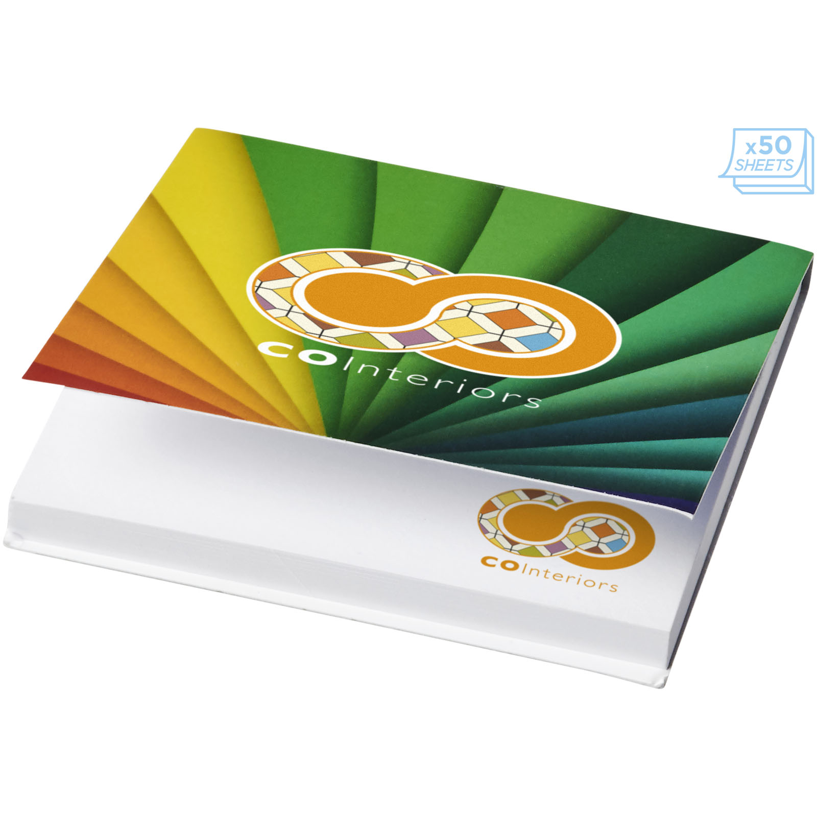 Sticky-Mate® soft cover square-shaped sticky notes, size: 75x75mm - Halesowen