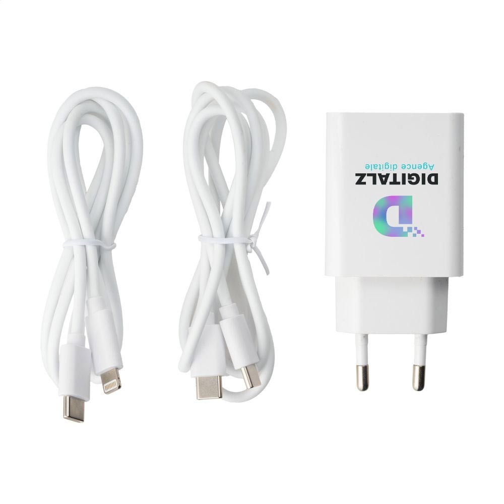 EcoCharge Duo - Shetland printed with logo