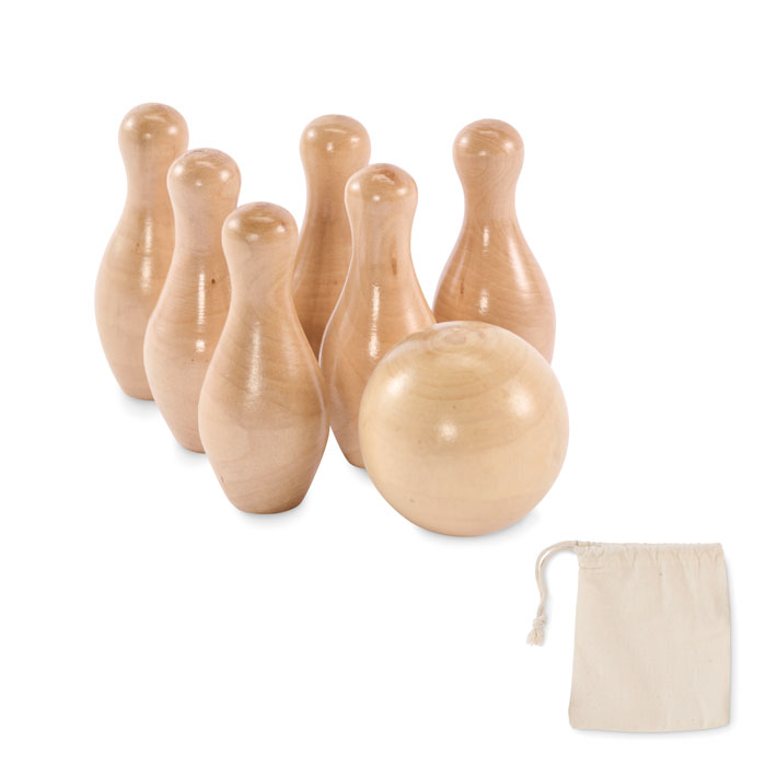 Mini Pine Wood Bowling Game Set - Haslemere