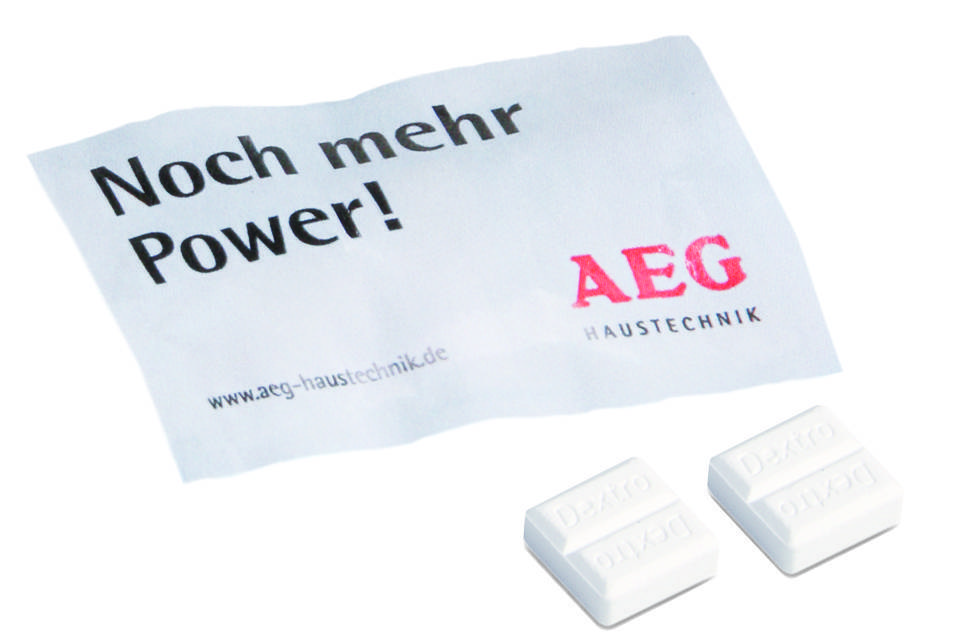 Custom Printed Mini Dextro Energy Tablets - Plungar