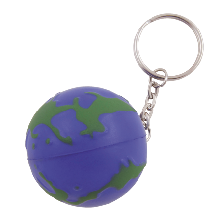 Stress-Free Globe Keychain - Highcliffe printed with logo