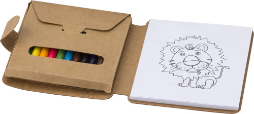 Cardboard Colouring Set with Pencils and Designs - Alwington