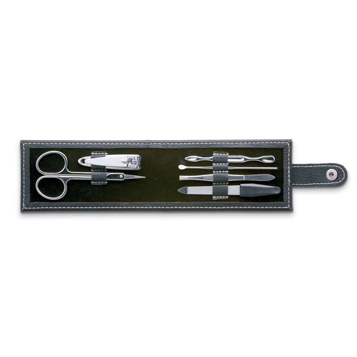 Manicure Set in Rectangular PU Pouch - Llandudno