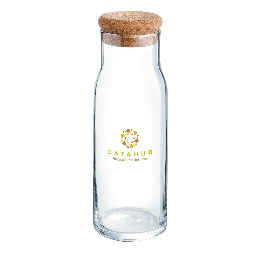 Elegant Glass Carafe with Cork Cap - Worcester