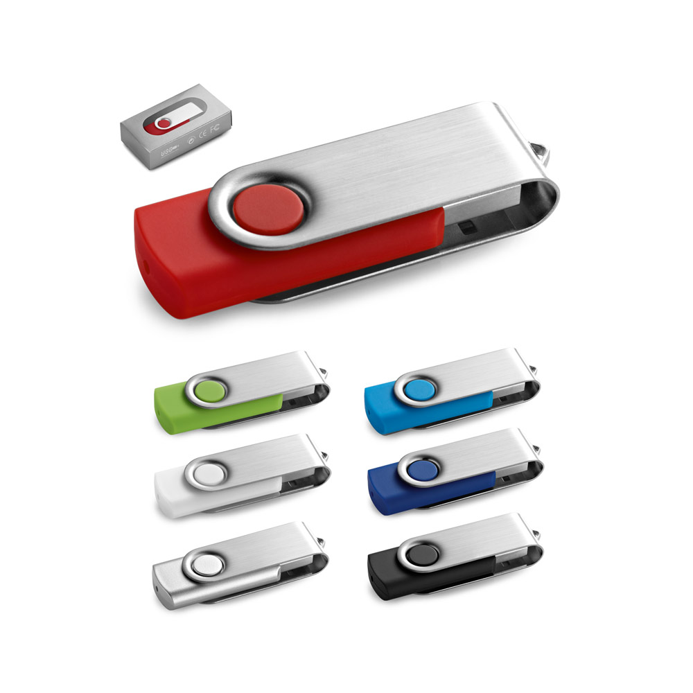 Gummierte Metallclip USB-Laufwerk - Haldensleben