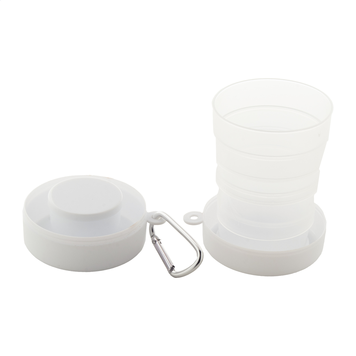 Medigo recycled PP foldable cup with pillbox compartment, 220 ml