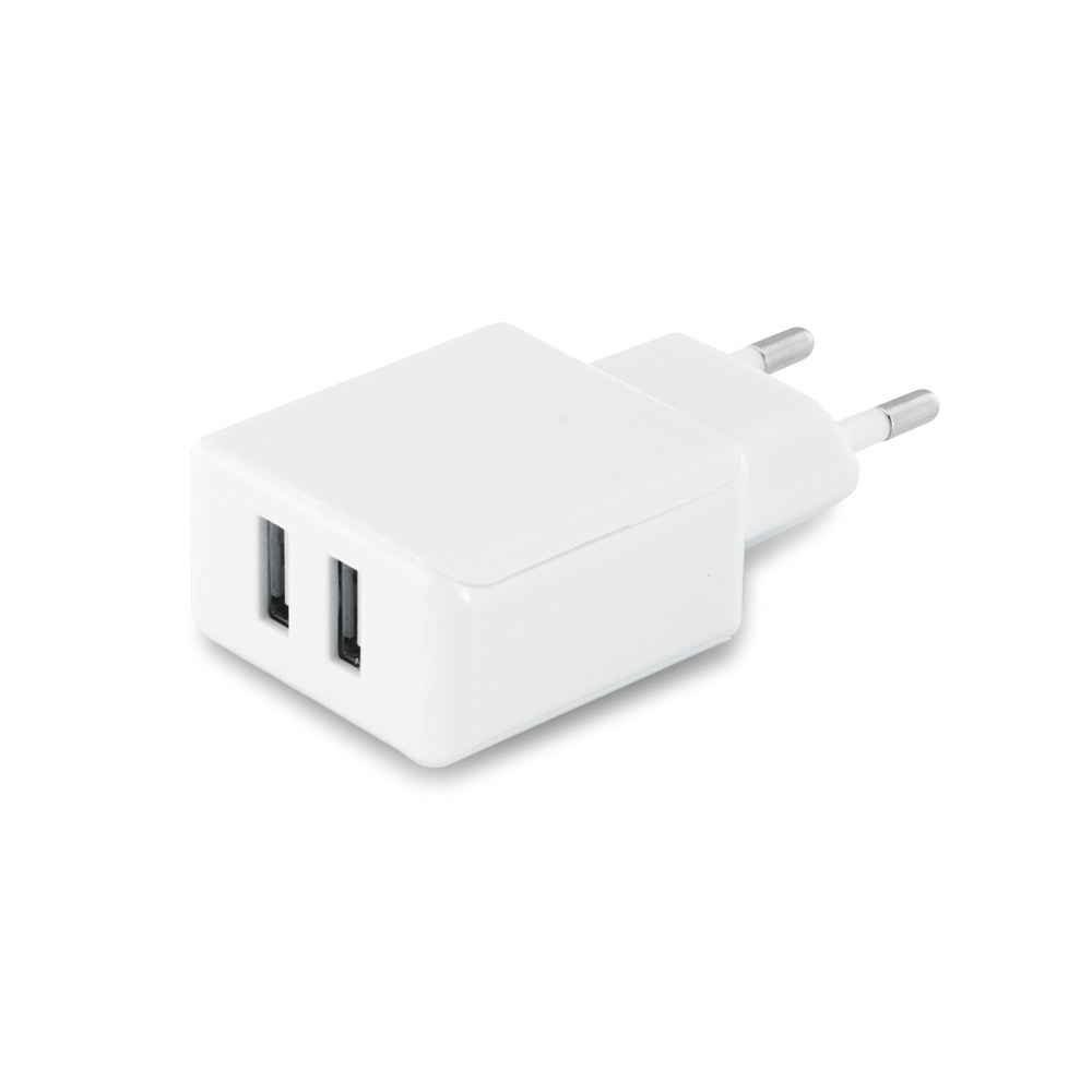 ABS USB adapter with 2 5V/1-2.1A outputs. Dimensions are 62 x 42 x 23 mm - Bisham - South Shields