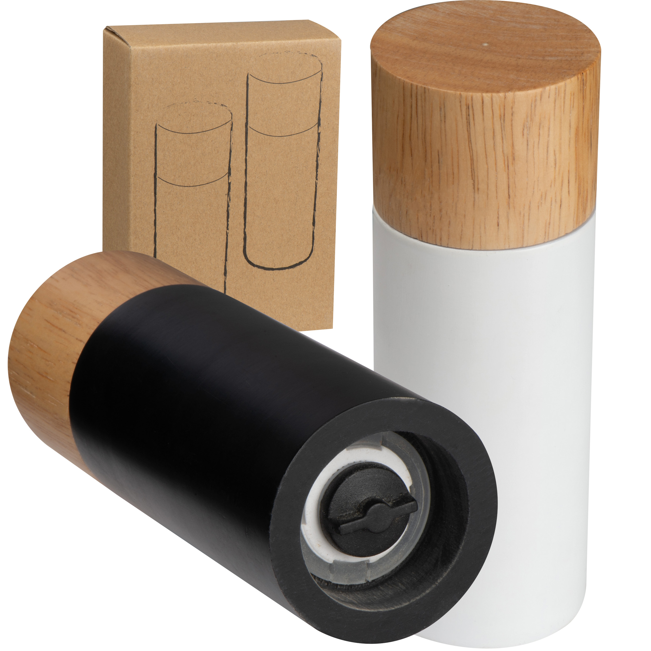 Stainless steel salt and pepper mill with bamboo handle - Wishaw - Hove