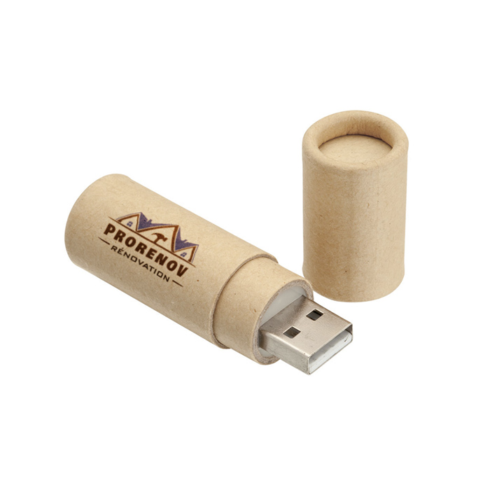 USB Stick bedrucken ökologisch aus recycelter Pappe 16 GB - Guave