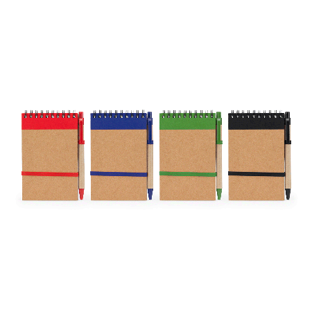 A6 Cardboard Notebook with Ballpoint - Sale