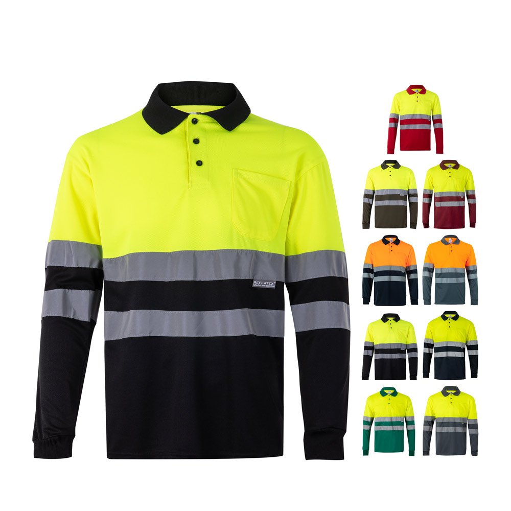 Reflective Two-Tone Bird-Eye Polo Shirt - Stoke-on-Trent