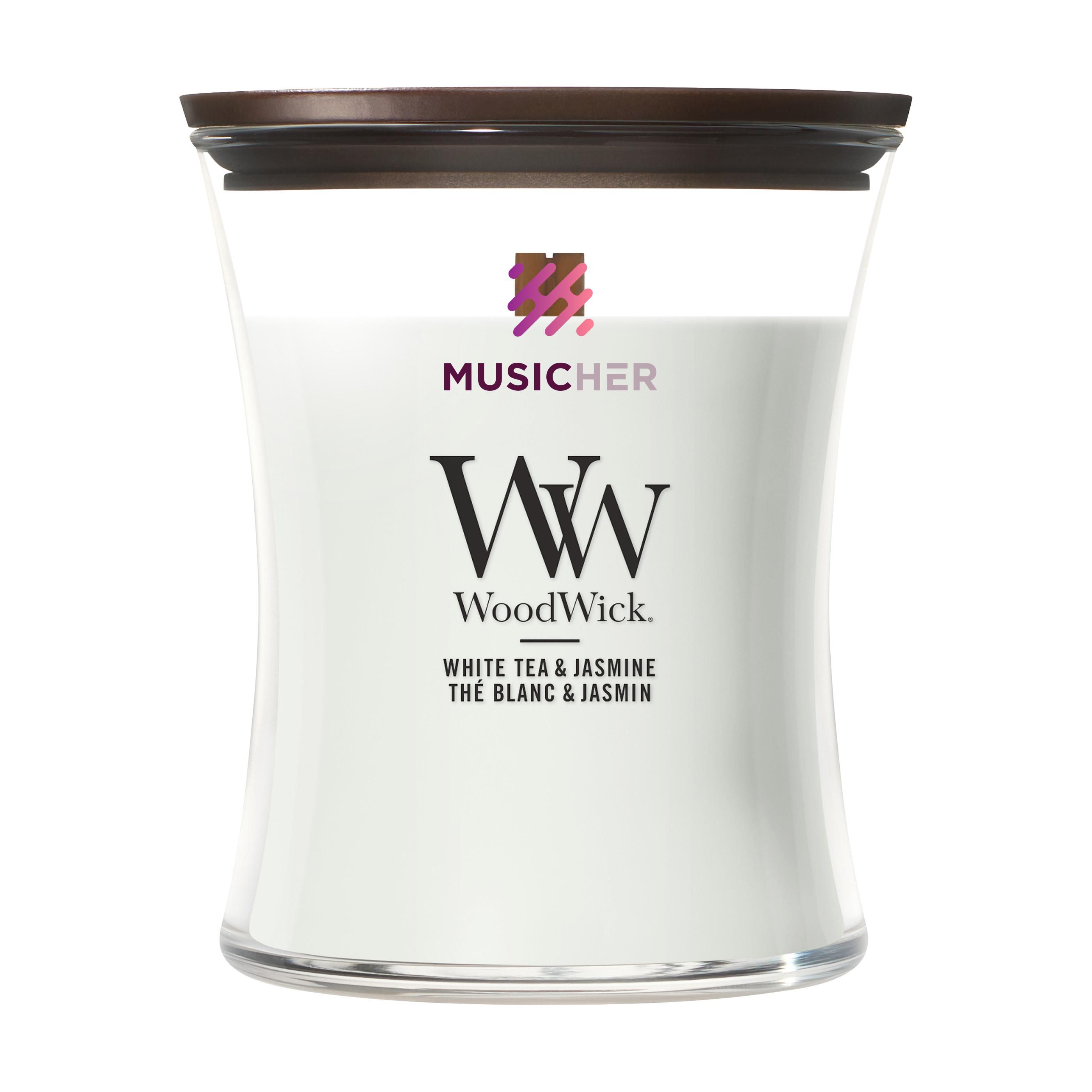 WoodWick White Tea & Jasmine Medium Scented Candle